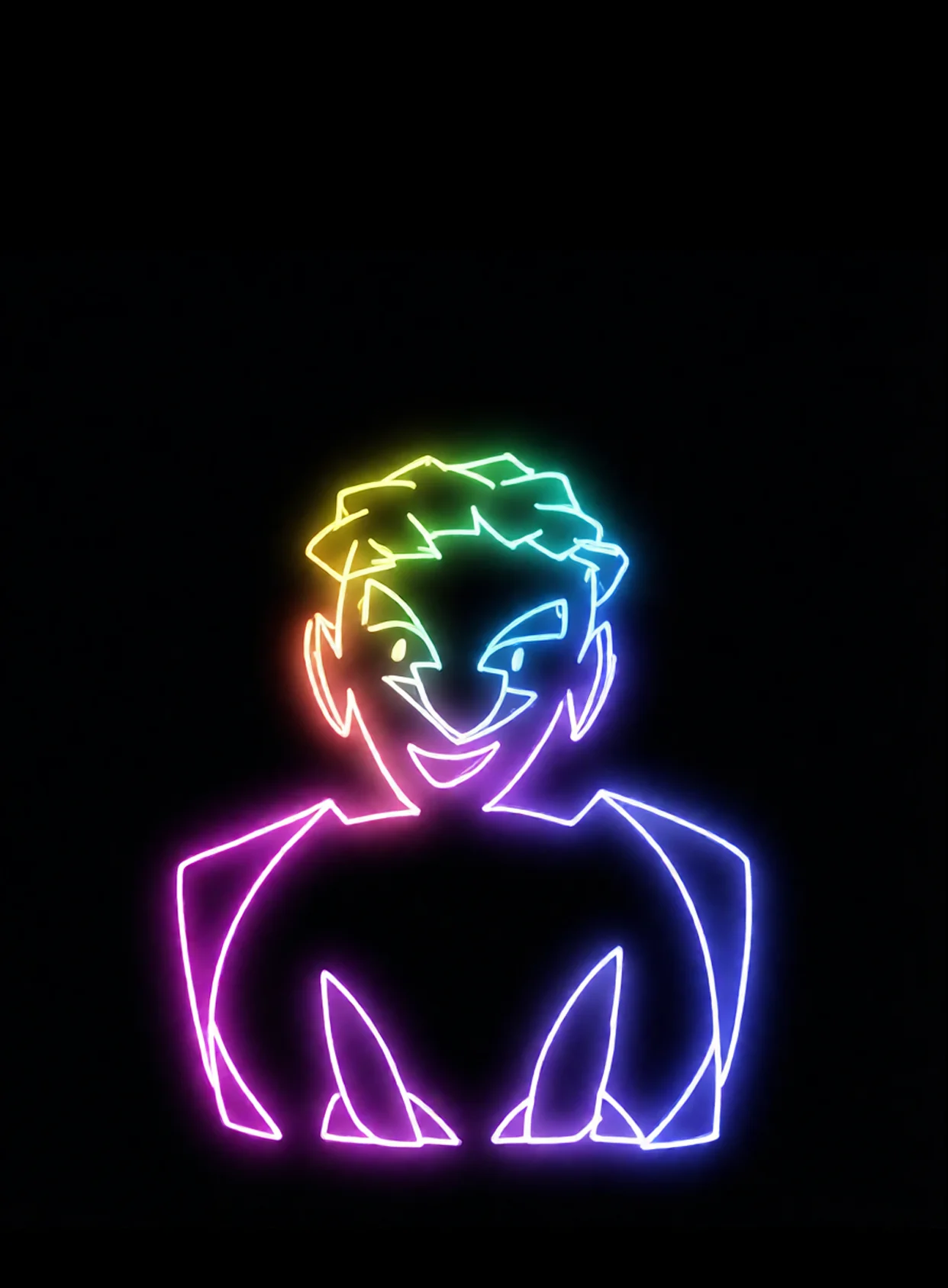 Fuerza Interior Neon Arcoiris Fondo Negro Gratis 1767214006 - Poder Empoderamiento Fuerza - Estados Positivos Alta Energia | Neon Emotion Gallery