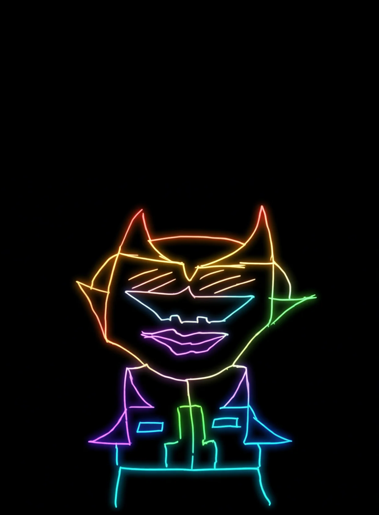 Gato Inteligente Neon Arcoiris Fondo Negro Gratis 1762982187 - Poder Empoderamiento Fuerza - Estados Positivos Alta Energia | Neon Emotion Gallery