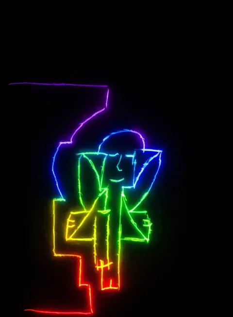 Paz Interior Neon Arcoiris Fondo Negro Gratis1758549679 - Gratitud Armonia Bienestar - Estados Positivos Baja Energia | Neon Emotion Gallery