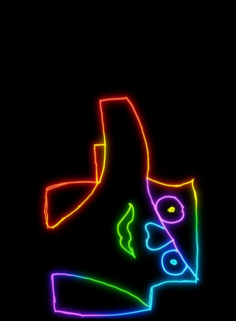 Satisfecho Neon Arcoiris Fondo Negro Gratis1763482301 - Gratitud Armonia Bienestar - Estados Positivos Baja Energia | Neon Emotion Gallery