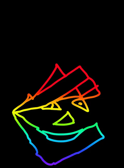 Contento Neon Arcoiris Fondo Negro Gratis 1757516356 - Paz Calma Serenidad - Estados Positivos Baja Energia | Neon Emotion Gallery