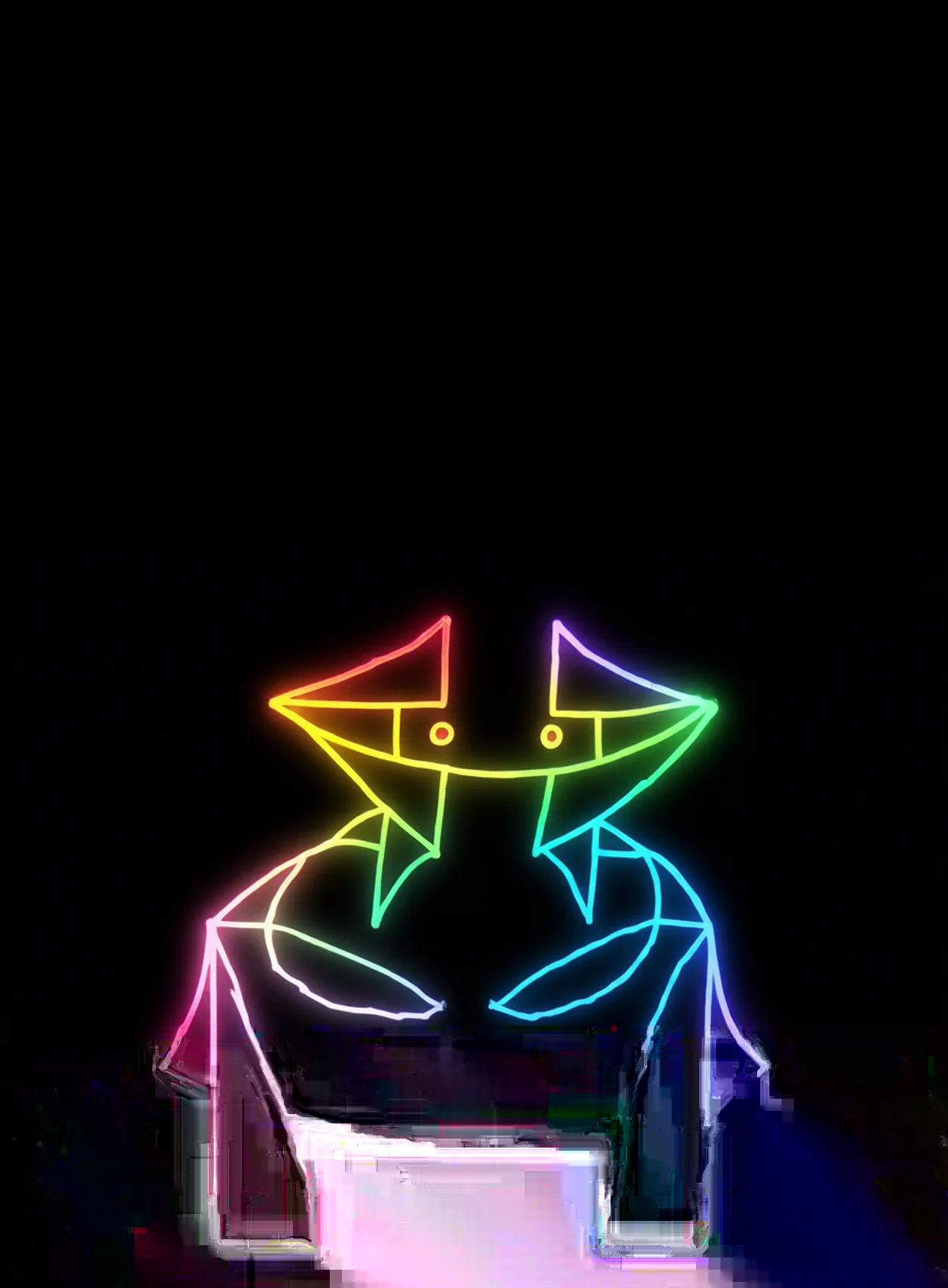 Transitando Espera Neon Arcoiris Fondo Negro Gratis 1764950003 - Introspeccion Reflexion Conciencia - Estados Introspeccion Profunda | Neon Emotion Gallery