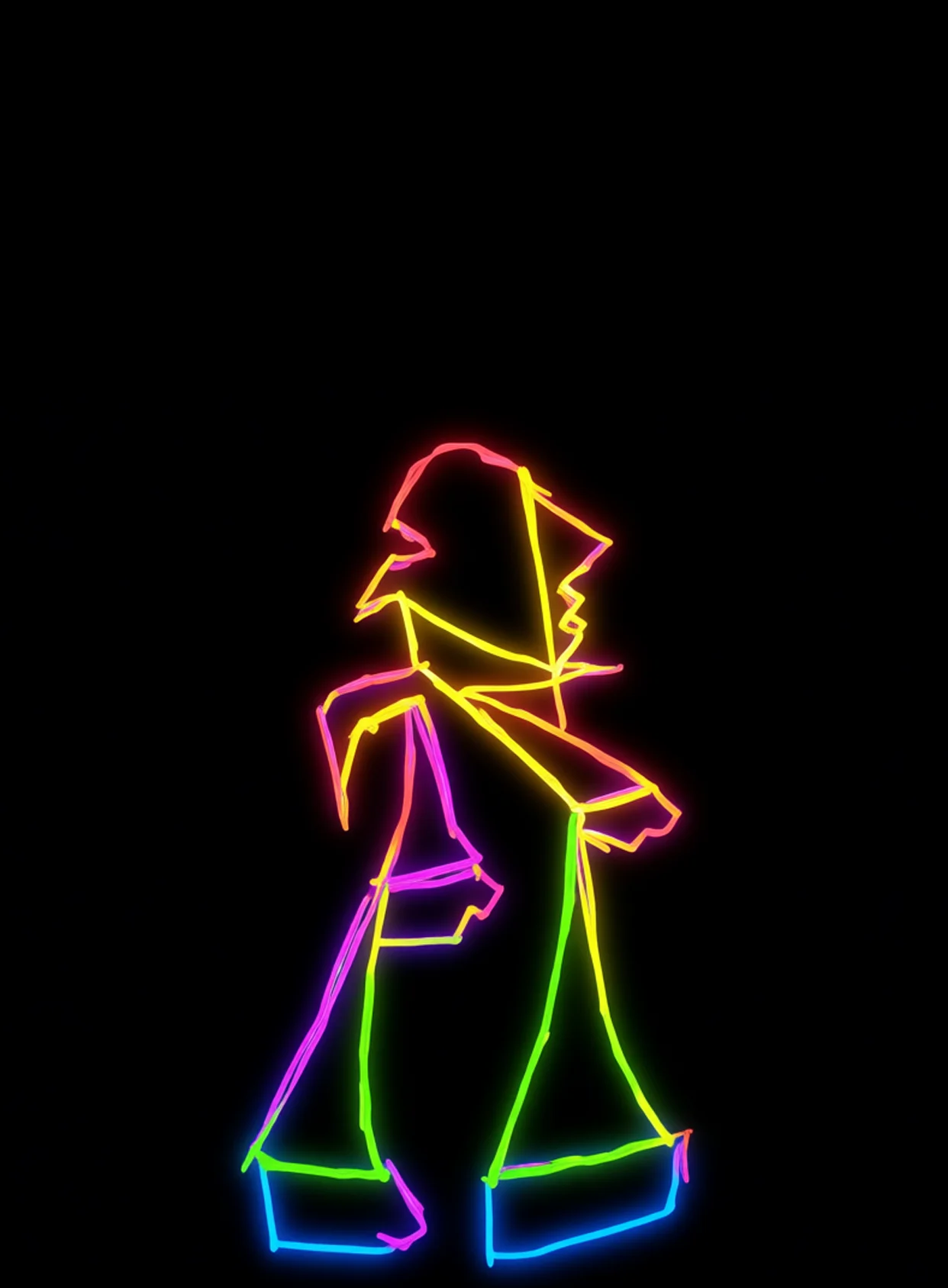 Sin Apuro Neon Arcoiris Fondo Negro Gratis 1763076471 - Soledad Vacio Silencio - Estados Introspeccion Profunda | Neon Emotion Gallery
