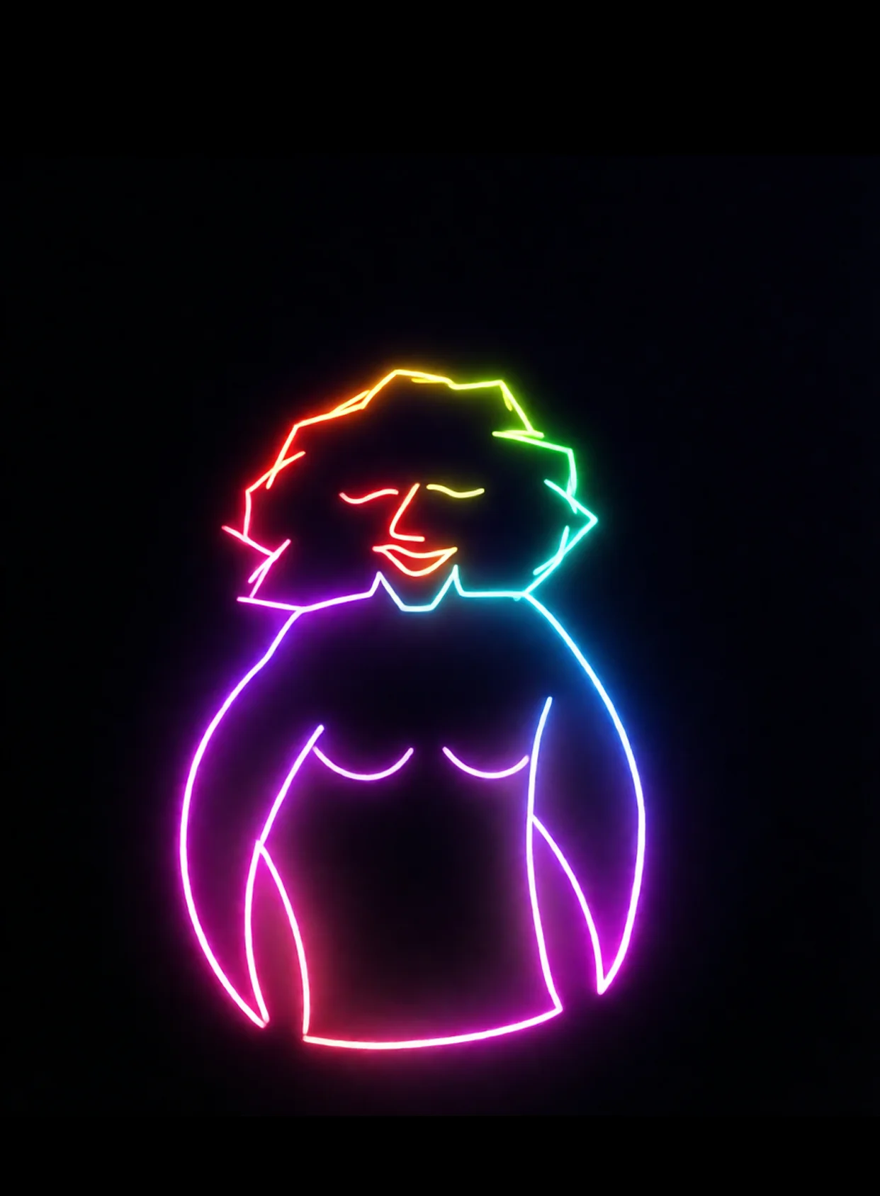 Vacio Alma Neon Arcoiris Fondo Negro Gratis 1767214495 - Soledad Vacio Silencio - Estados Introspeccion Profunda | Neon Emotion Gallery