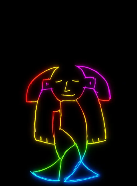 Cansancio Emocional Neon Arcoiris Fondo Negro Gratis 1763484737 - Tristeza Melancolia Desolacion - Estados Introspeccion Profunda | Neon Emotion Gallery