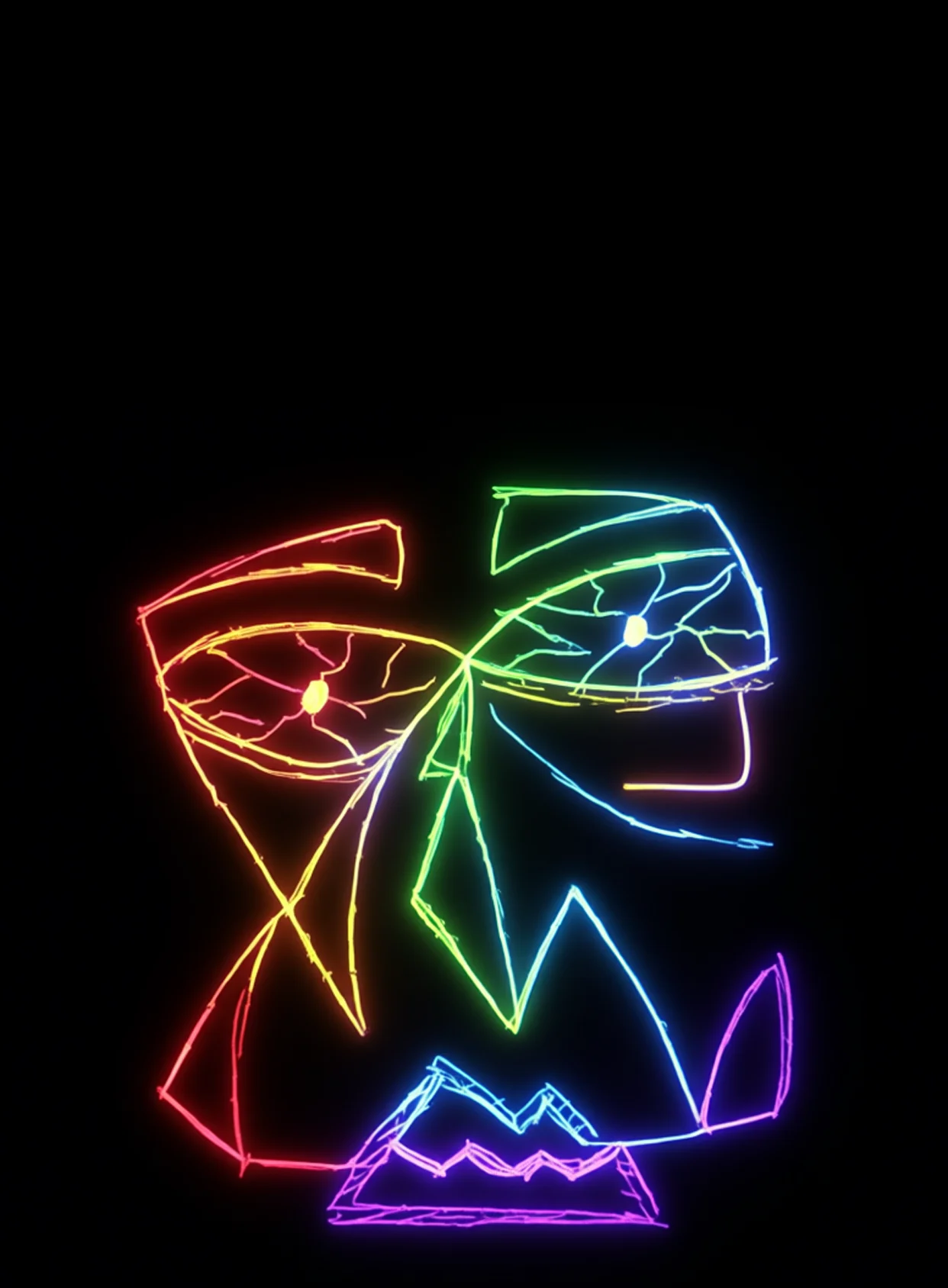 Depresion Eidolon Neon Arcoiris Fondo Negro Gratis 1762981653 - Tristeza Melancolia Desolacion - Estados Introspeccion Profunda | Neon Emotion Gallery