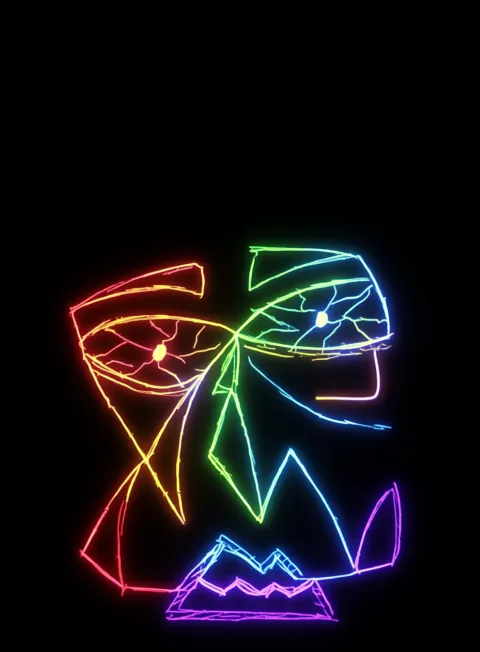 Depresion Eidolon Neon Arcoiris Fondo Negro Gratis 1762981653 - Tristeza Melancolia Desolacion - Estados Introspeccion Profunda | Neon Emotion Gallery