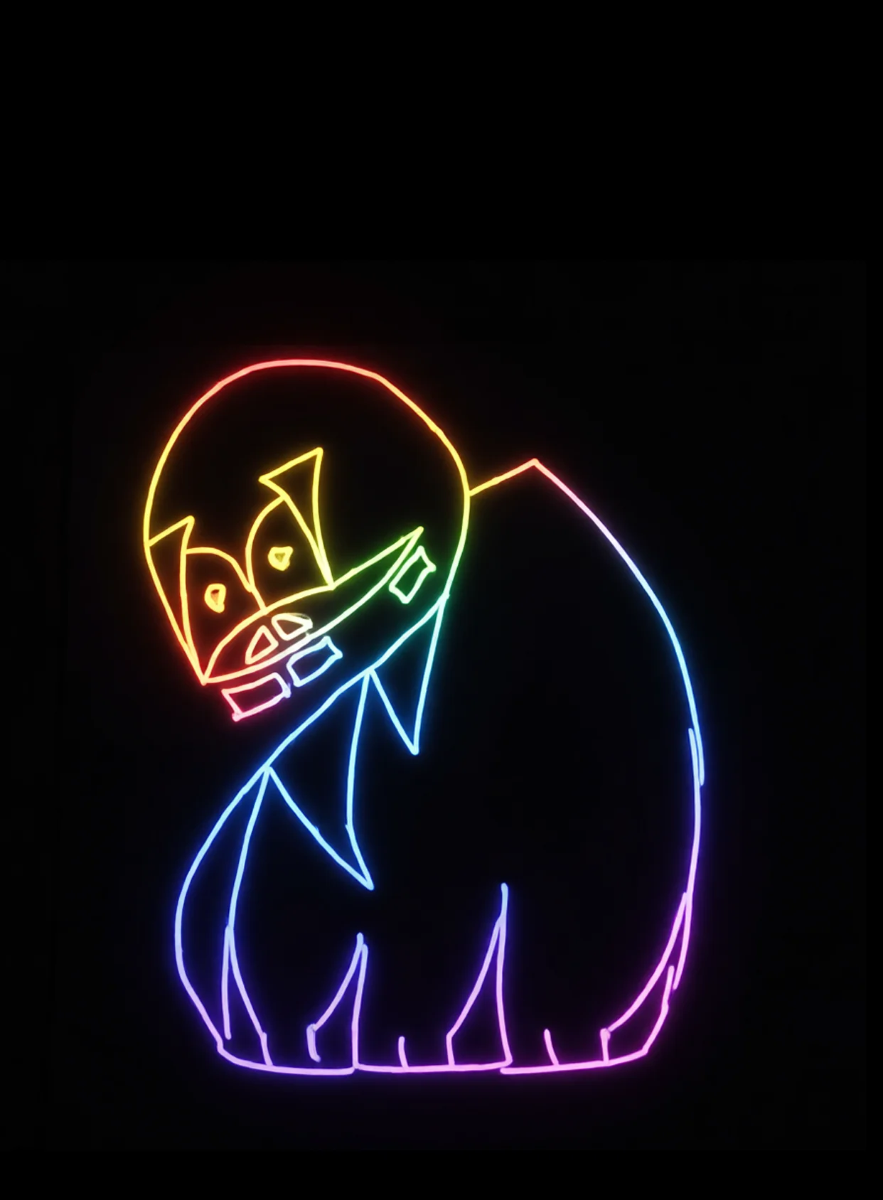 Depresion Peso Abrumador Neon Arcoiris Fondo Negro Gratis 1767361884 - Tristeza Melancolia Desolacion - Estados Introspeccion Profunda | Neon Emotion Gallery