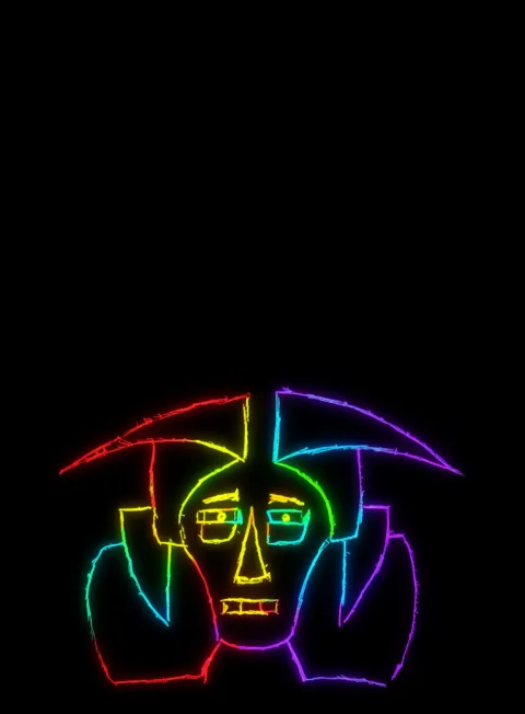 Deprimido Neon Arcoiris Fondo Negro Gratis 1760379267 - Tristeza Melancolia Desolacion - Estados Introspeccion Profunda | Neon Emotion Gallery