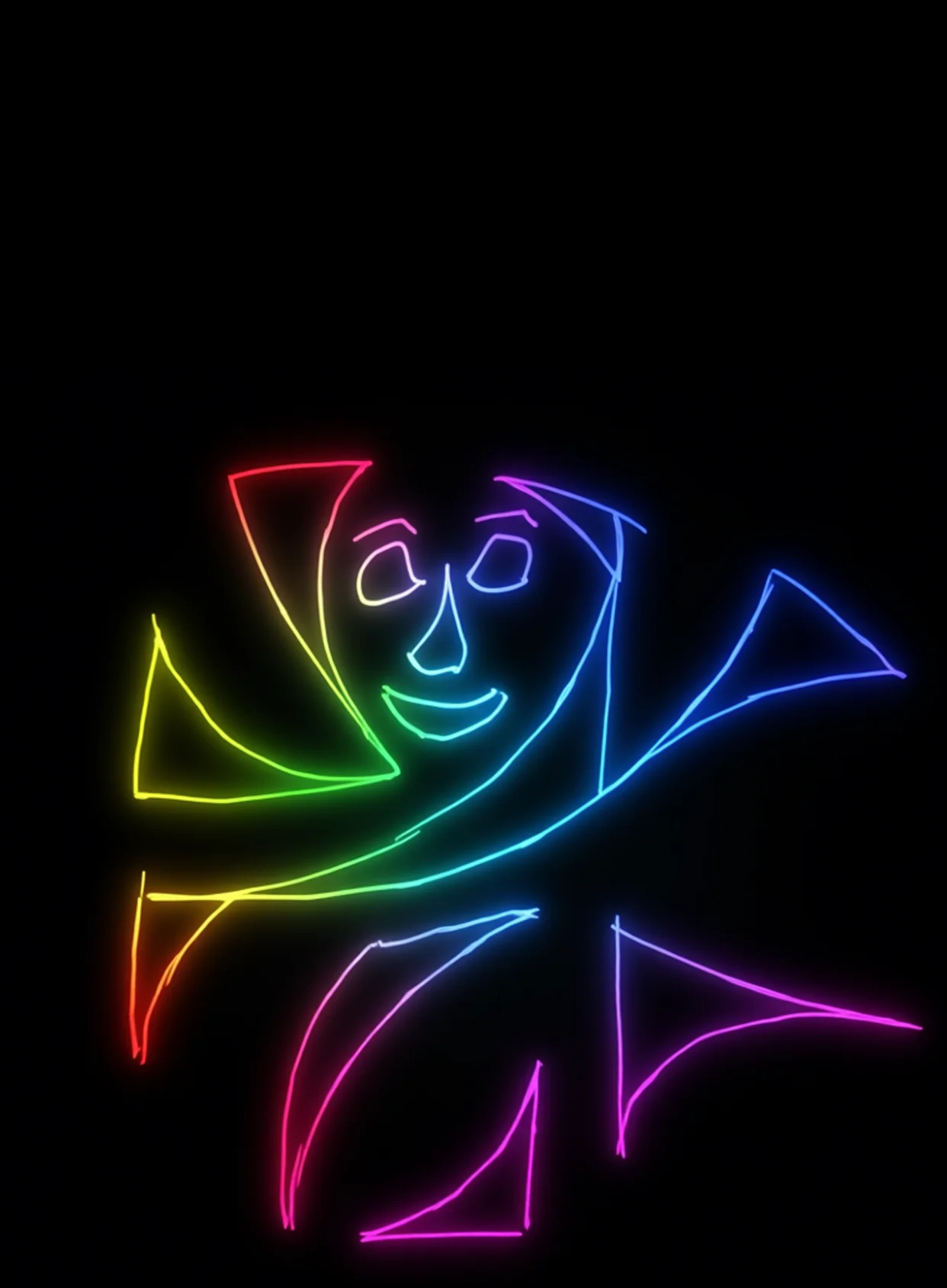 En Mil Pedasos Neon Arcoiris Fondo Negro Gratis 1762186177 - Tristeza Melancolia Desolacion - Estados Introspeccion Profunda | Neon Emotion Gallery