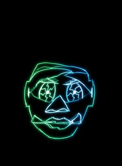 Sufrimiento Neon Verde Azul Fondo Negro Gratis 1770295737 - Tristeza Melancolia Desolacion - Estados Introspeccion Profunda | Neon Emotion Gallery
