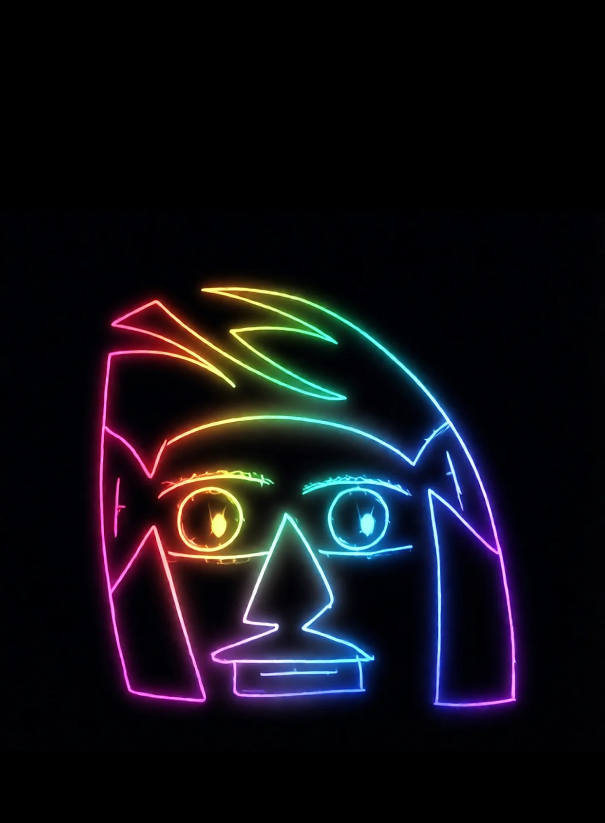Desesperado Neon Arcoiris Fondo Negro Gratis 1767213814 - Ansiedad Inquietud Agobio - Estados Intensos Conflictivos | Neon Emotion Gallery