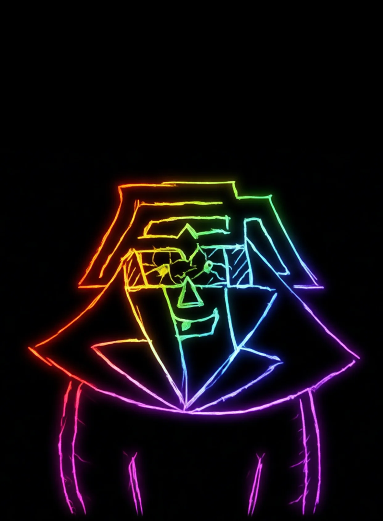 Estres Carga Excesiva Neon Arcoiris Fondo Negro Gratis 1764950108 - Ansiedad Inquietud Agobio - Estados Intensos Conflictivos | Neon Emotion Gallery