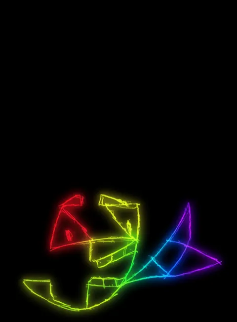 Nervios Tension Neon Arcoiris Fondo Negro Gratis 1759089542 - Ansiedad Inquietud Agobio - Estados Intensos Conflictivos | Neon Emotion Gallery