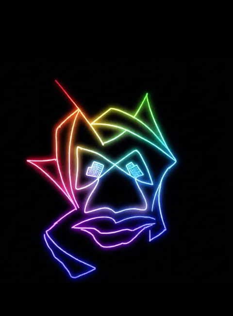 Sin Pensamientos Neon Arcoiris Fondo Negro Gratis 1767211364 - Ansiedad Inquietud Agobio - Estados Intensos Conflictivos | Neon Emotion Gallery