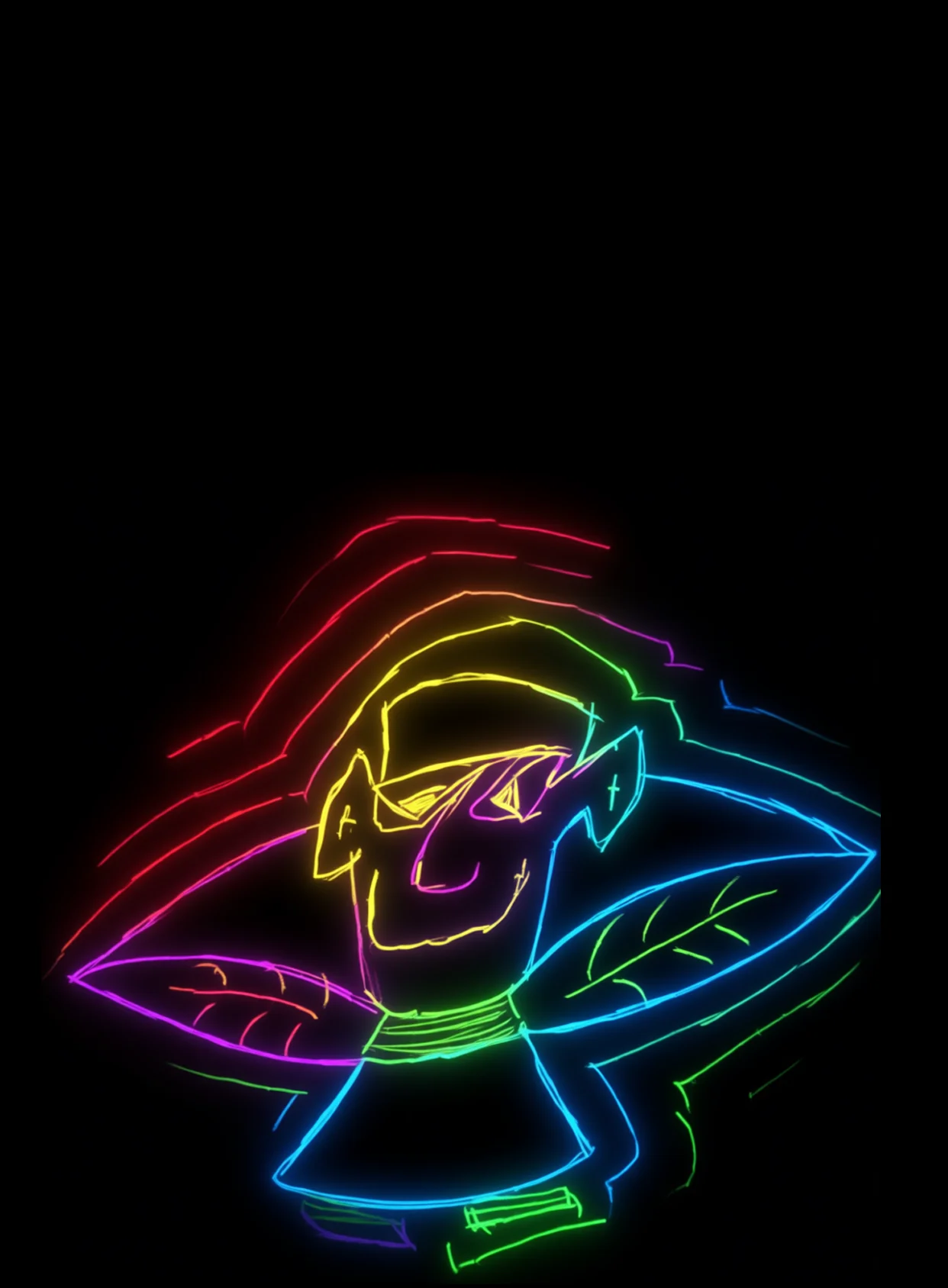 1eidolon Volador Neon Arcoiris Fondo Negro Gratis 1762982514 - Caos Confusion Turbulencia - Estados Intensos Conflictivos | Neon Emotion Gallery