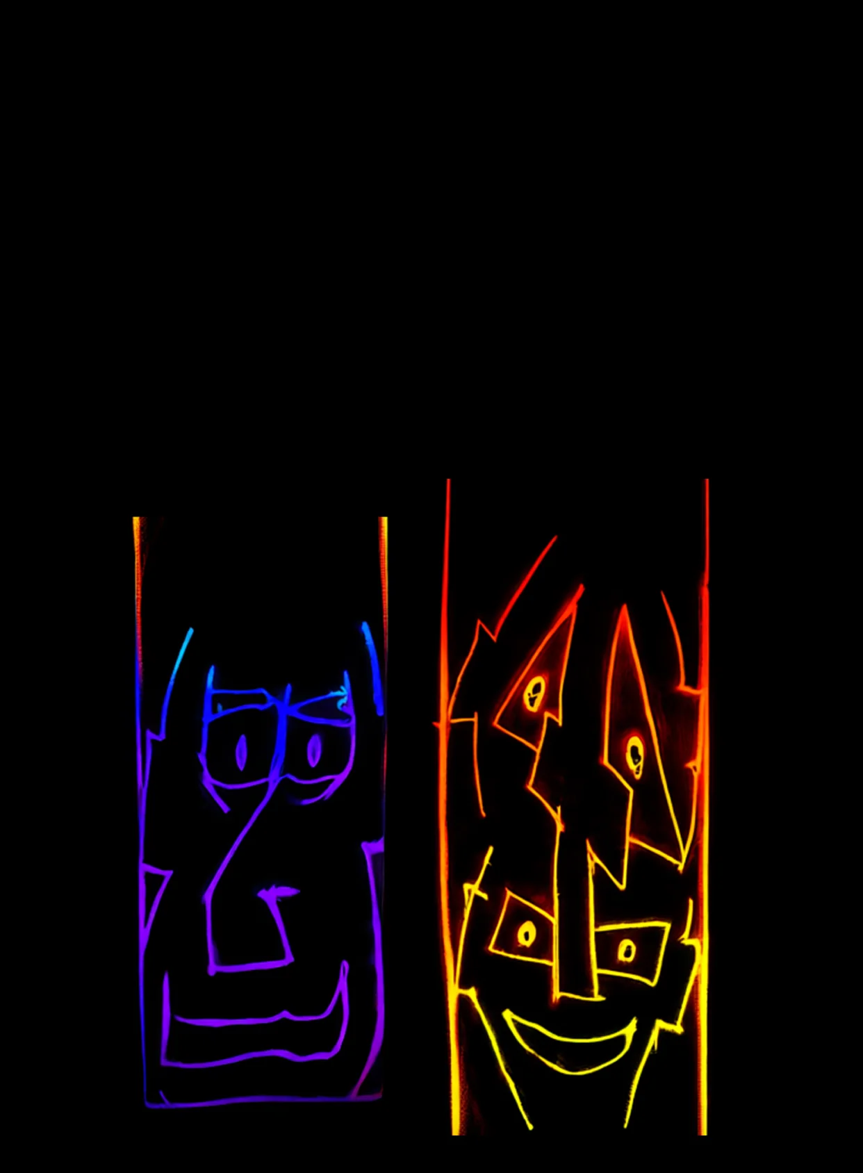 Desorden Fluido Neon Arcoiris Fondo Negro Gratis 1757515604 - Caos Confusion Turbulencia - Estados Intensos Conflictivos | Neon Emotion Gallery