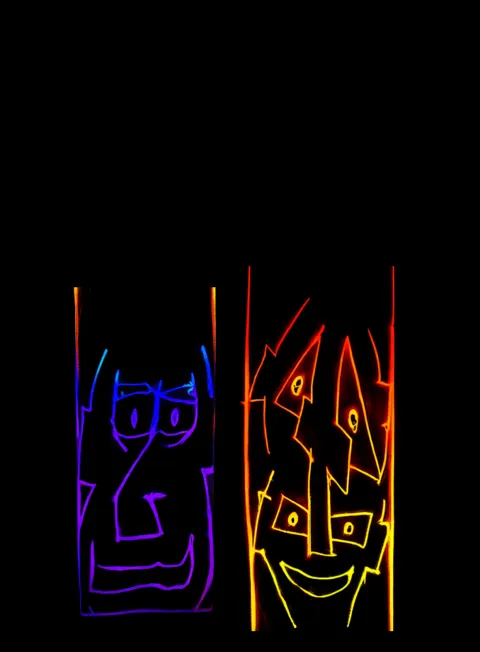 Desorden Fluido Neon Arcoiris Fondo Negro Gratis 1757515604 - Caos Confusion Turbulencia - Estados Intensos Conflictivos | Neon Emotion Gallery