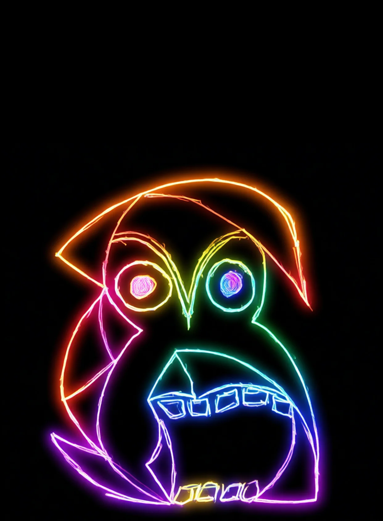 Gritando Enojado Neon Arcoiris Fondo Negro Gratis 1764950198 - Furia Ira Rabia - Estados Intensos Conflictivos | Neon Emotion Gallery