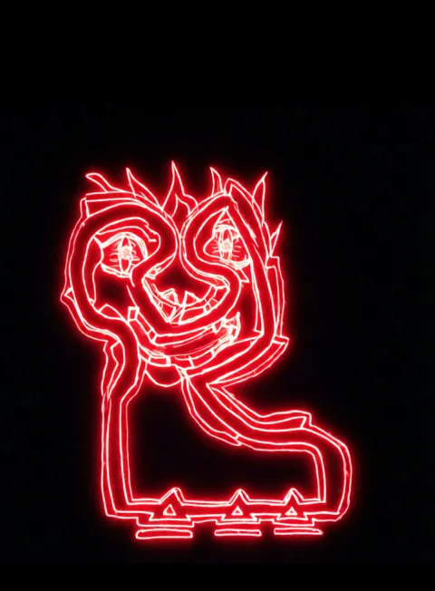 Espiritu Dragon Neon Arcoiris Fondo Negro Gratis 1767368611 - Energia Pura Flujo Cosmico - Estados Abstractos Puros | Neon Emotion Gallery