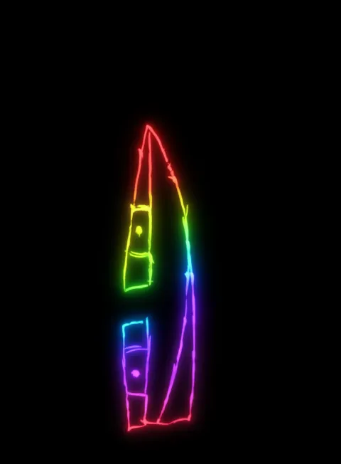 Figura Puntiagudo Neon Arcoiris Fondo Negro Gratis 1758629119 - Geometria Psiquica Formas - Estados Abstractos Puros | Neon Emotion Gallery